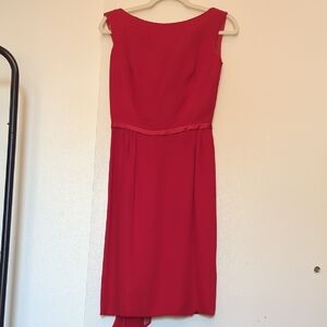Vintage Elegant Red Sleeveless Dress